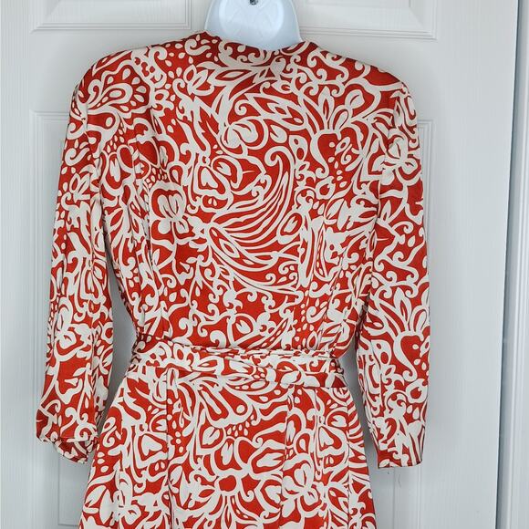 Antonio Melani Geometric Print Wrap Dress Size 8 - Picture 8 of 10